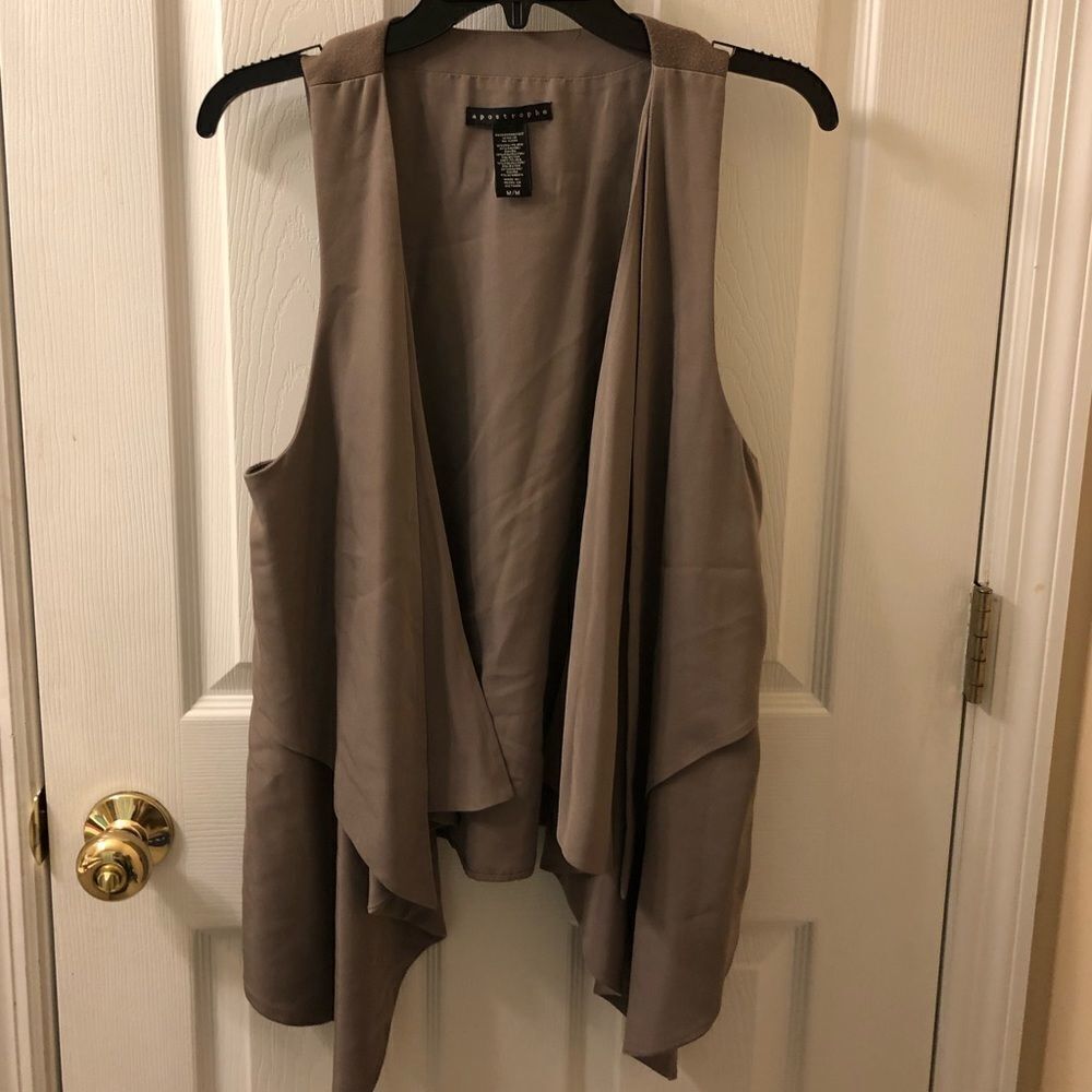 APOSTROPHE open front draping vest ***3 for $25*** - Picture 1 of 5